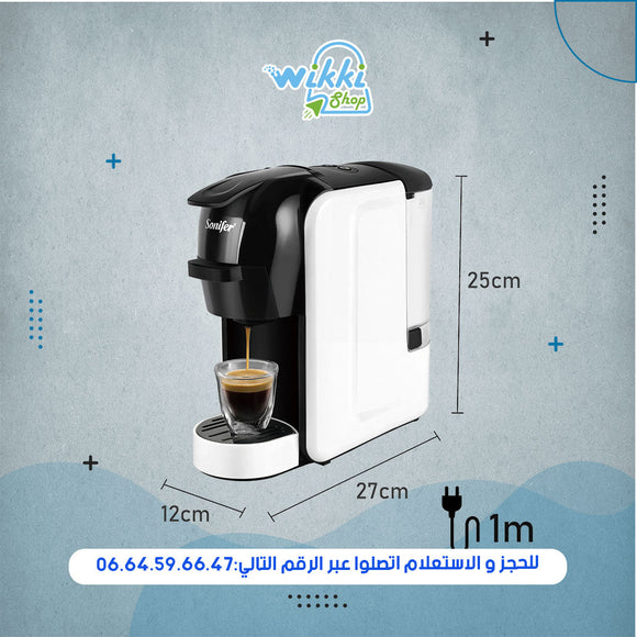 WIKKI STORE Électroménagère Machine à café Sonifer 3en1 Capsules + poudre